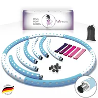 Hula Hoop Reifen Erwachsene, Abnehmbarer Hoola Hoop Reifen mit Stabiler Edelstahlkern, Premium Schaumstoff, Gymnastikreifen für Fitness/Weight Loss/Massage