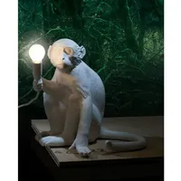 Seletti Monkey Lamp LED-Dekolampe, weiß,