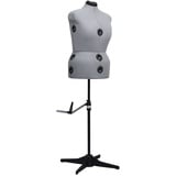 vidaXL Schneiderpuppe Verstellbar Weiblich Schneiderbüste Schaufensterpuppe Torso Mannequin Damenbüste Schaufensterfigur Grau L Größe 44-50