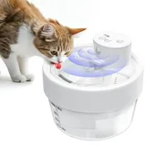Katzenbrunnen Kabellos mit Bewegungsmelder Batteriebetrieb 2200mAh, RUXAN Trinkbrunnen für Katze Kabellos, Ultra Leiser Wasserbrunnen für Katze und Kleine Hunde, 3-Modi