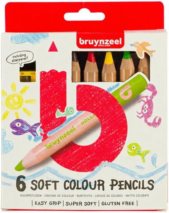 BRUYNZEEL Buntstifte Soft 6 Stk. 3+