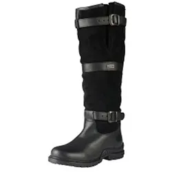 Outdoor Stiefel Highlander - wasserdicht, Wildleder, verstellbar, Kunstpelz-Futter, schwarz, Gr. 44