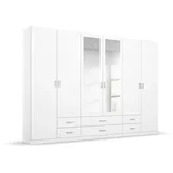 Rauch Schrank Garderobe Wäscheschrank GAMMA in 3 Breiten«, viel Stauraum mit 6 Schubladen, mit Spiegel TOPSELLER MADE IN GERMANY, weiß
