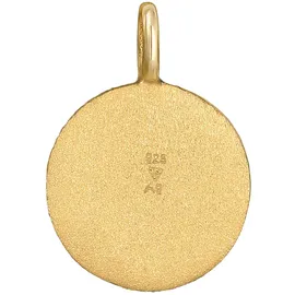 Elli Plättchen Disc Organic Struktur Gold 925