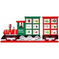 Trade Shop Traesio - Trade Shop - Adventskalender Weihnachtszug Aus Holz 24 Schubladen Weihnachtsdekoration -