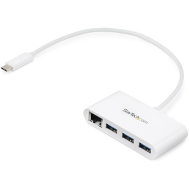 Startech StarTech.com 3 Port USB 3.0 Hub plus Gigabit Ethernet - Weiß