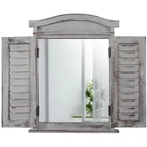 MCW Wandspiegel Spiegelfenster 53 x 42 cm Grau