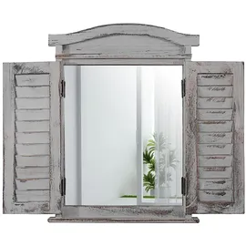 MCW Wandspiegel Spiegelfenster 53 x 42 cm Grau