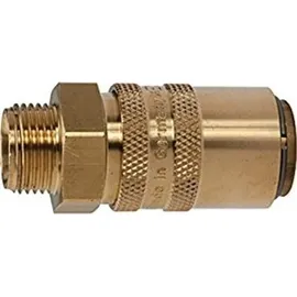 Riegler Temperierkupplung DN 6 mit AG, mit Absperrventil, M14x1,5 gerade