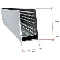 Glaszentrum Hagen - 2000x27x15 Mm Aluminiumprofil - Wandprofil - Bodenprofil - Eloxiert