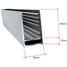 Glaszentrum Hagen - 2000x27x15 Mm Aluminiumprofil - Wandprofil - Bodenprofil - Eloxiert