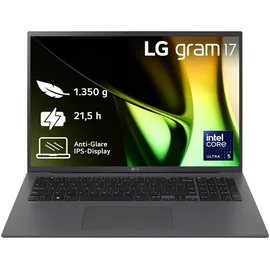 LG gram 17" 2024 Ultra 5 125H 8 GB RAM 512 GB SSD Grau 17Z90S-G.AR56G