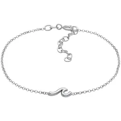 Elli Wellen Wave Strand Maritim 925 Silber Armbänder & Armreife   Damen 