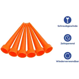 Maximex Bewässerungs-Spikes 6er Set 14,9 x 3 cm orange