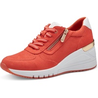 Marco Tozzi Damen Wedge Sneaker mit Reißverschluss Vegan, Orange (Carrot Comb), 42 EU