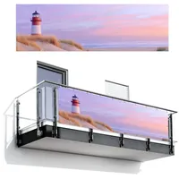 MuchoWow Balkon-Sichtschutz, Hellrosa, Kunststoff, Rechteckig, 300x90 cm, Sonnen- & Sichtschutz, Sichtschutz Garten, Balkon Sichtschutze