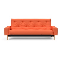 INNOVATION LIVING TM Schlafsofa MIMER hochwertige Schlaffunktion, aktuelles Design und extra Komfort, Taschenfederkernmatratze, Breite Liegefläche 140 cm orange