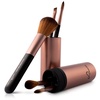 Luvia Cosmetics Kosmetikpinsel-Set Travel Tube, 5 tlg. braun