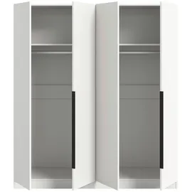 Möbel Boss Drehtürenschrank KOPENHAGEN 160 x 181 x 52 cm Weiß
