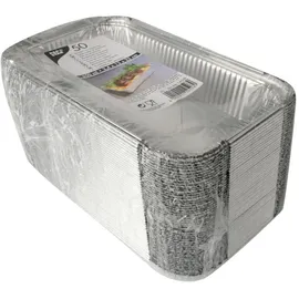 Papstar Starpak 50 Schalen, Alu eckig 0,65 l 3,4 cm x 13 cm x 22 cm