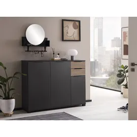 WELLTIME Wandregal 59 x 13,5 x 59 cm Schwarz