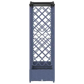 vidaXL Hochbeet mit Rankgitter und Dach 207 x 40 x 126 cm Grau