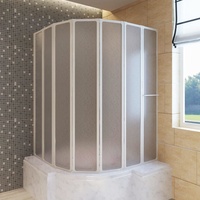 Festnight Duschabtrennung 140x168 cm Badewannenfaltwand Faltwand Aufsatz Badewannenaufsatz Faltbare Duschwand für Badewanne Dusche Duschtrennwand Duschkabine