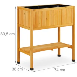Relaxdays Hochbeet 80,5 x 38 x 74 cm Orange