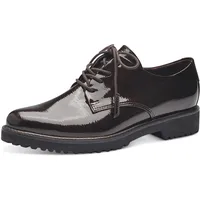 Marco Tozzi Damen Schnürschuhe Elegant Lack, Braun (Mocca Patent),