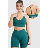SMILODOX Damen Sport BH Maria Solid Dunkel Grün alpingrün M