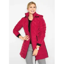 bonprix Long-Steppjacke mit Wattierung, rot, Gr.46, Wattierte Steppjacke in schöner Long-Form