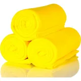 AlClear 3 Stück Oeko Tex Fleecedecken, Farbe: gelb, tolle Größe 130x160 cm, über 200 g/m2, Sofadecke Couchdecke Wohndecke, Picknickdecke Sofaüberwurf Decke