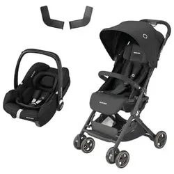 MAXI COSI Buggy Lara2 Essential Black inkl. Babyschale CabrioFix i-Size Essential Black + Adapter