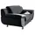 TRENDMANUFAKTUR Sessel Rondo Kunstleder 121 x 85 x 94 cm schwarz mit Federkern
