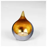 Lambert Caldera Windlicht Eisen klein gebürstet/gold H15cm