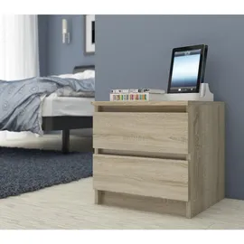 milord furniture Kommode K60 mit 2 Schubladen 60 x 55 x 40 cm Braun