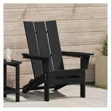 vidaXL Klappbarer Adirondack-Stuhl 80,5 x 74,5 x 90 cm schwarz