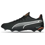 PUMA IP PUMA King Ultimate Fg/Ag Unisex Leichtathletikschuhe, PUMA Black Silver Ultra Orange, 46 EU, Puma Schwarz, Silber, Ultra Orange, 46 EU - 46 EU