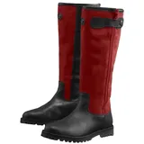 ORANDESIGNE Herren Reitstiefel Kniehohe Pu-Lederstiefel Retro Cowboy Stiefel Männer Hoher Stiefel B Rot 45 EU - 45 EU