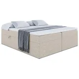 altdecor Boxbett, Beige Holzwerkstoff, Höhe ca. 20 cm 140x200 cm Schlafzimmer, Betten, Boxspringbetten