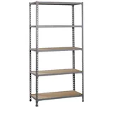 Proregal Schwerlastregal Big Muli HxBxT 200 x 120 x 50 cm 5 Fachböden Fachlast 200 kg Grau