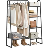 Songmics Kleiderständer 40 x 101,7 x 153,3 cm Schwarz