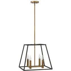 Fulton 4-flammiger Hängeleuchter - Bronze und Messing - HK-FULTON-4P