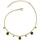 FIRETTI Fußkette mit Anhänger FIRETTI "Schmuck Geschenk Körperschmuck Kreise Kugeln", gold (gelbgoldfarben, grün, grün), Fußketten, Damen, Edelstahl, mit Zirkonia (synth.)