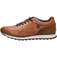 Bugatti Herren Low-Top Sneaker, Männer Halbschuhe, Wechselfußbett,Sportschuhe,Freizeitschuhe,Turnschuhe,Laufschuhe,Cognac (6300),45 EU / 10 UK