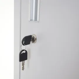 Mendler Schließfach Boston T829, Schließfachschrank Wertfachschrank Spind, Metall 18 Fächer ~ blau