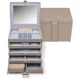 Windrose Schmuckkoffer XL mit Reiseetui corbello/taupe