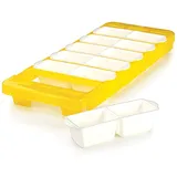 Snips Eiswürfelbereiter Eiswürfelschalen, Eiswürfelform, 12 einzelne Würfel FORMA, Plastic, Blau Gelb ; Made in Italy