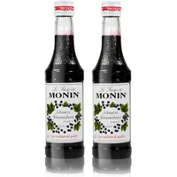 2x Monin Schwarze Johannisbeere Sirup, 250 ml Flasche - für Cocktails, zum Kaff