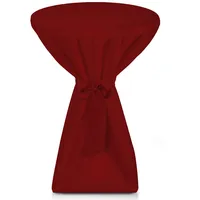 Beautissu Tischhusse Premium Bordeaux Ø 80 cm